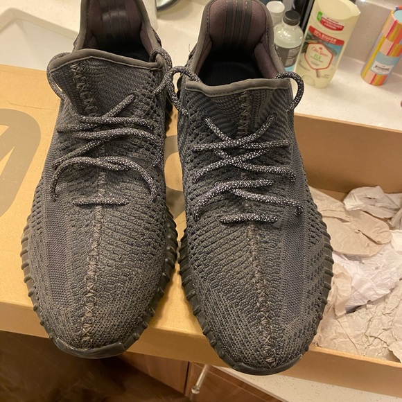Yeezy 350 static blacks sz 12 - Picture 2 of 4